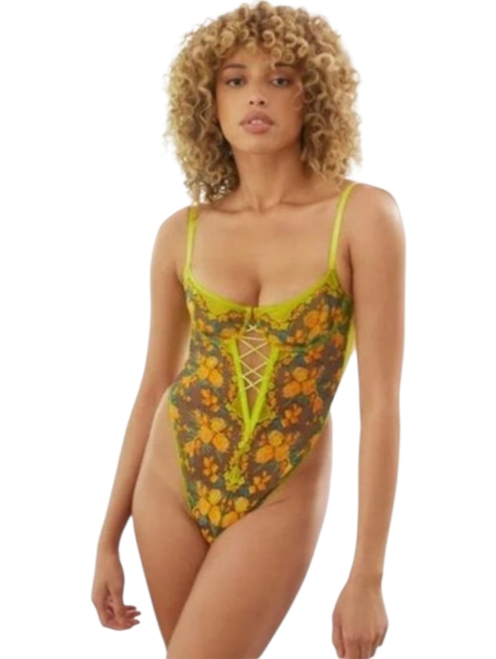 NEW savage X fenty sweetheart lace thong teddy size M